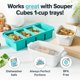 thumbnail image 3 of Souper Cubes 5"x3" Bandejas de Cerámica con Tapa, Blancas, Pack de 4, 3 of 3