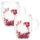 thumbnail image 2 of Pack 2 Tazas de Vidrio Mug Doble Pared con Flores Eternas Transparentes, 2 of 3