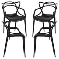 Pandalino - Pack 4 Sillas Negras Masters | Ideal Terraza Y Interior