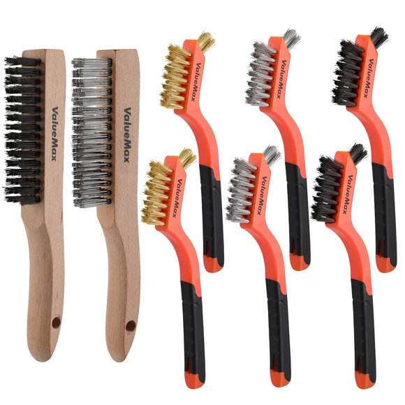 ValueMax 8PC Wire Brush Set with Beechwood Handle