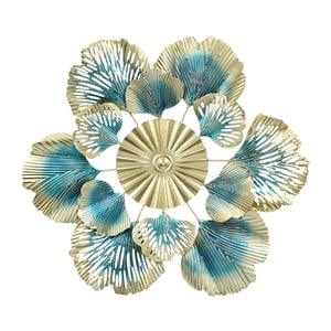 Bothyi - Estatuilla De Decoración De Pared De Metal De Flores, Colgante Hueco Para Hotel, Restaurante, Disco, Flor Azul