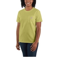 Camiseta Carhartt Iconic Wk87 Pocket Para Mujer, Color Verde Oliva