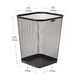 thumbnail image 3 of Trash Can Mind Reader Mesh Square, 9,75 de largo x 9,75 de ancho x 12,25 de alto, negro, 3 of 7