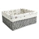 thumbnail image 2 of Multipurpose Rattan Storage Basket Decorative Baskets Clothing Cosmetics Sundries Container Handmade for Bedroom Bathroom Tabletop Office , gris medio A, 2 of 5