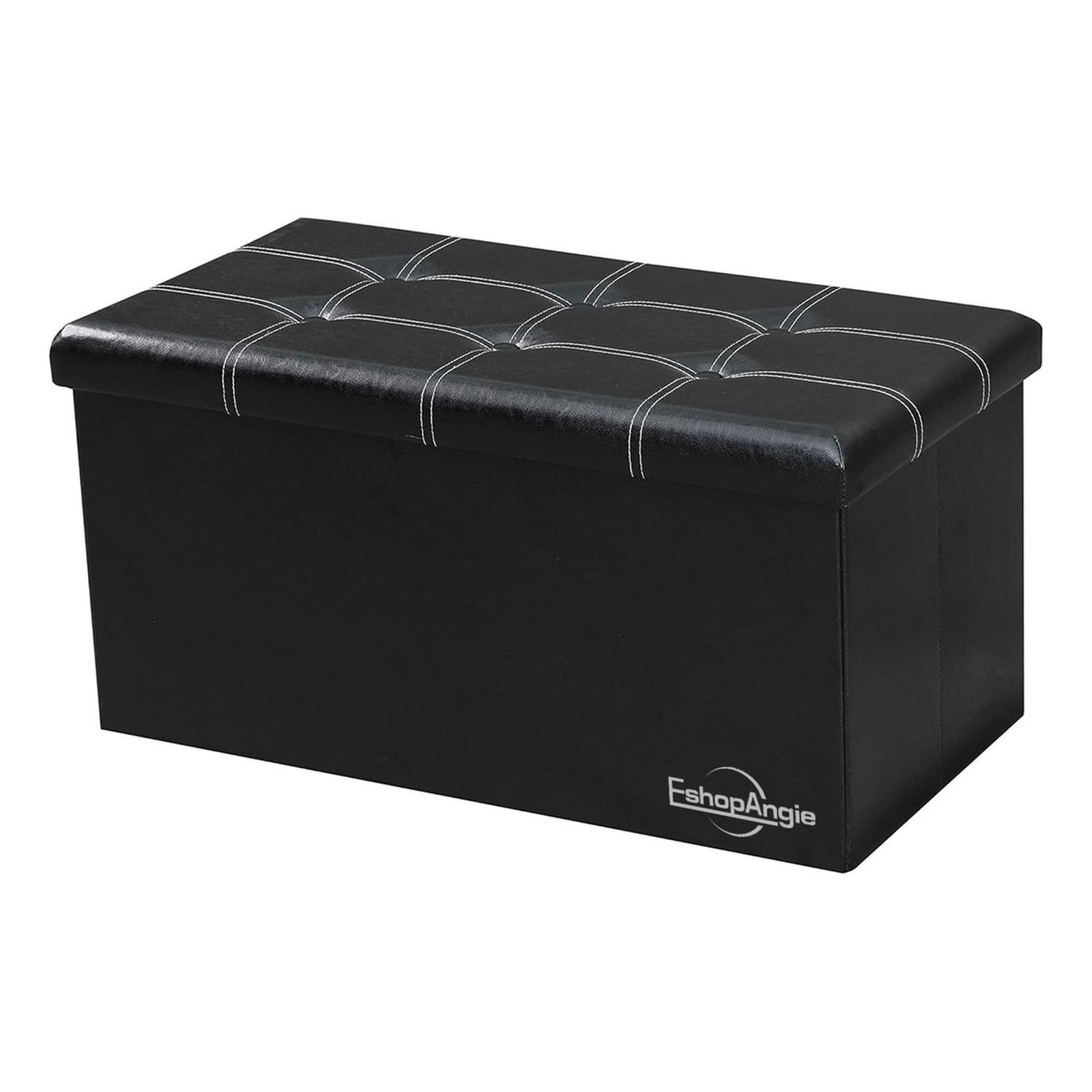 Genérico - Banqueta Baul Puff Organizador Plegable Negro 76x38cm