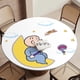 thumbnail image 5 of Harold Y El Lápiz Mágico theme Fitted Round Tablecloths Elastic Edged Table Covers Waterproof Table Cloth For Kitchen Holiday Party Tables Decor 120cm, 5 of 6