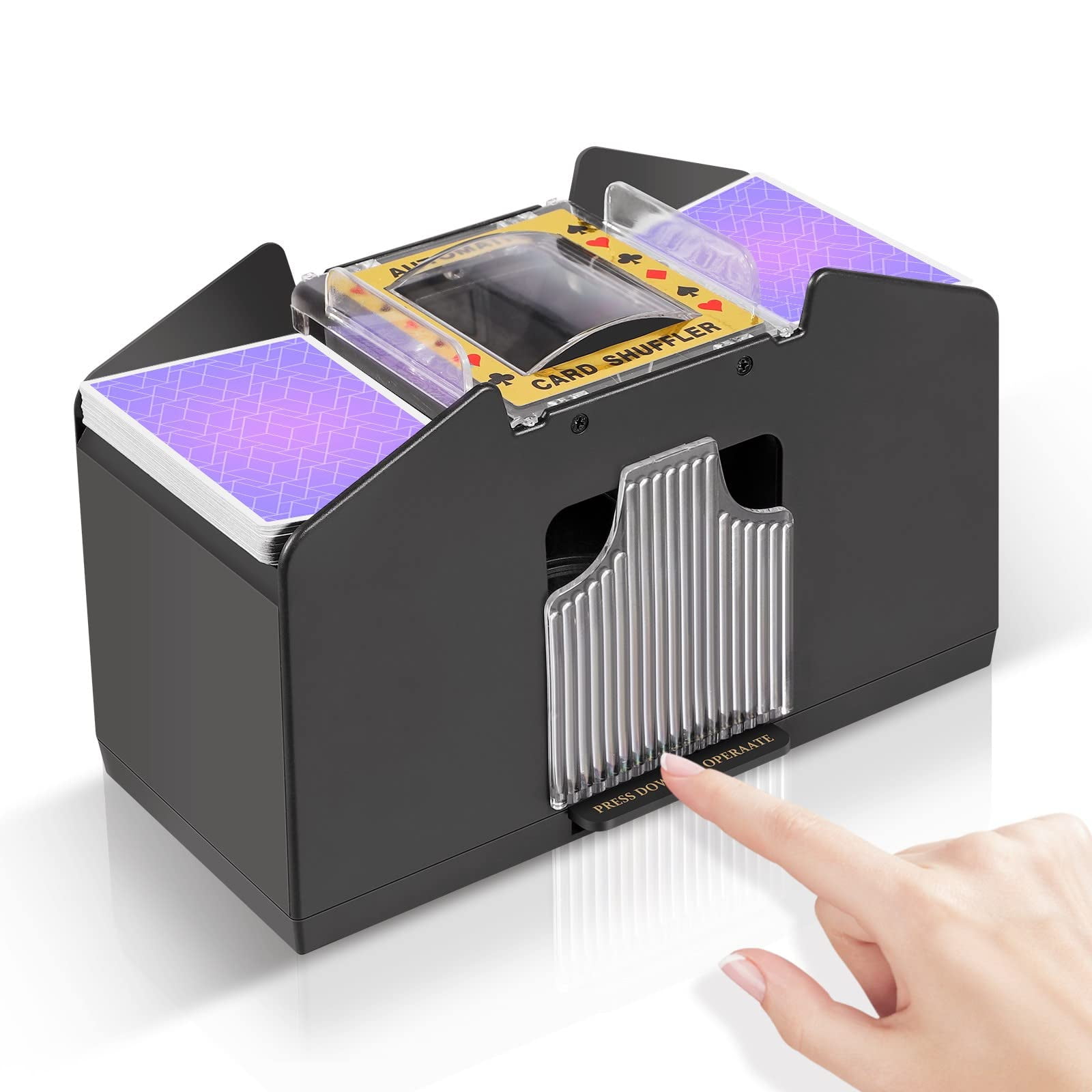 Barajador De Cartas Automático Feierya De 4 Barajas, Funciona Con Pilas