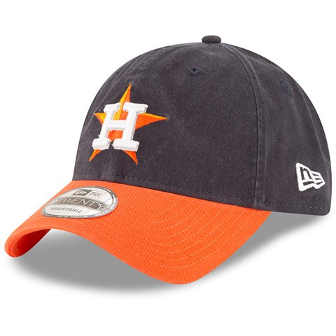 Gorra New Era 9Twenty Houston Astros Ajustable Azul Marino Naranja