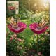 thumbnail image 1 of Estaca jardín flor metal hecha mano con baño abejas decoración exterior regalo polinizadores, 1 of 8