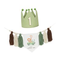 Magideal - Sombrero De Corona, Decoraciones Para Fiesta De Primer Cumpleaños, Decoración De Pared Decorativa, Accesorios Para Fotos De Celebración, Decoración De Con Sombrero Numérico