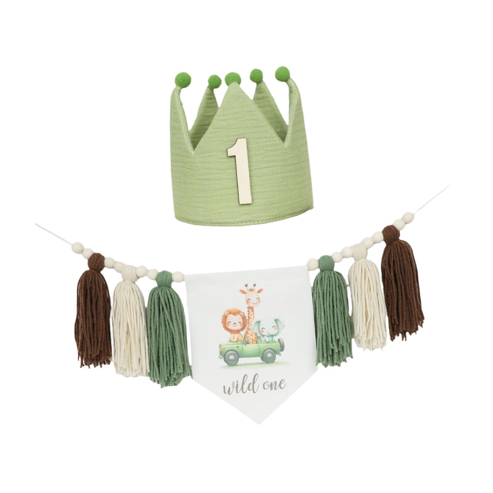 Magideal - Sombrero De Corona, Decoraciones Para Fiesta De Primer Cumpleaños, Decoración De Pared Decorativa, Accesorios Para Fotos De Celebración, Decoración De Con Sombrero Numérico