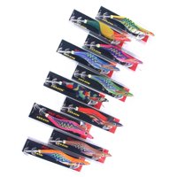 Ioensy - Anzuelos De Plantilla De Calamar Luminosos, 10 Uds., Señuelos De Plantilla De Calamar Que Brillan En La Oscuridad, Anzuelo De Pesca