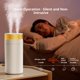 thumbnail image 3 of Humidificador pequeño portátil para dormitorio - [Neblina fría grande de boquilla doble] [Iluminación ambiental] [Auto inteligente encendido / apagado] Mini humidificadores de aire de escrit, 3 of 3