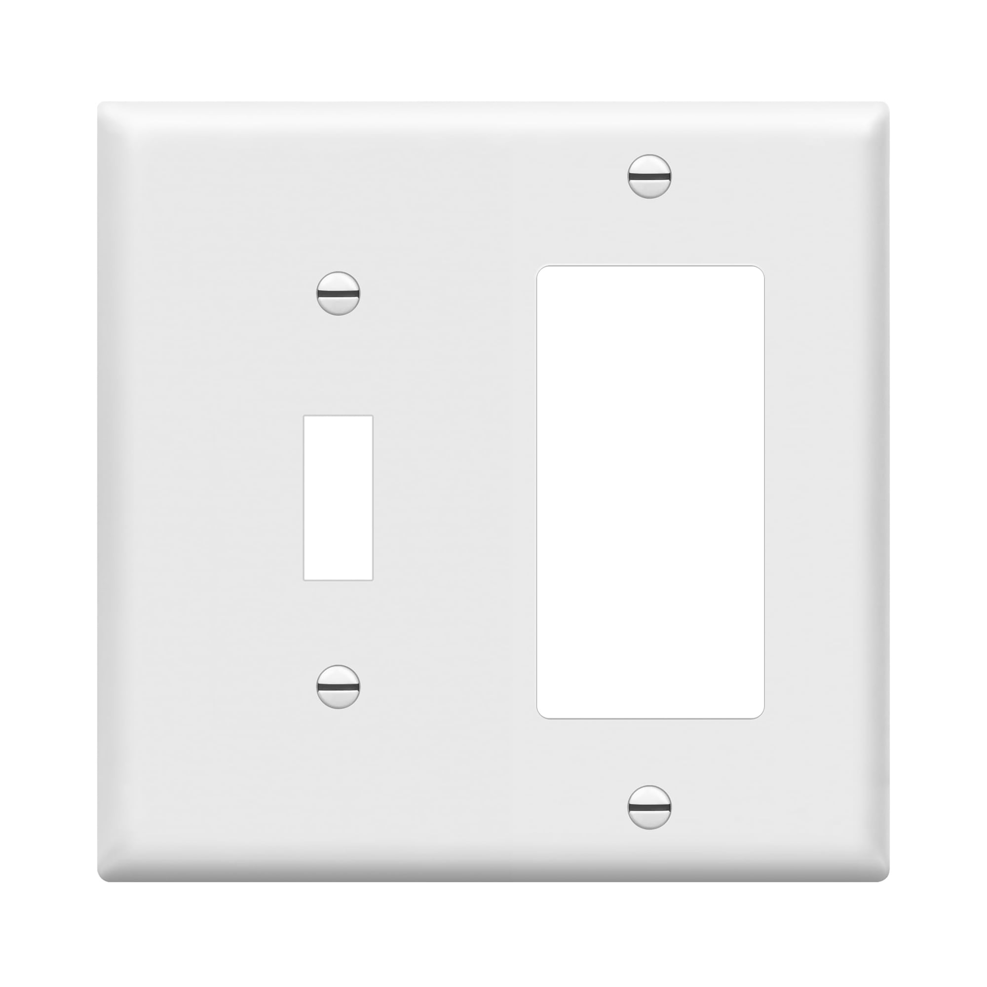 Placa De Pared Combination Enerlites 881131-w De 2 Elementos, Color Blanco