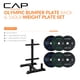 thumbnail image 2 of Set de discos de peso CAP Barbell de 160 lb con rack de almacenamiento, 2 of 8