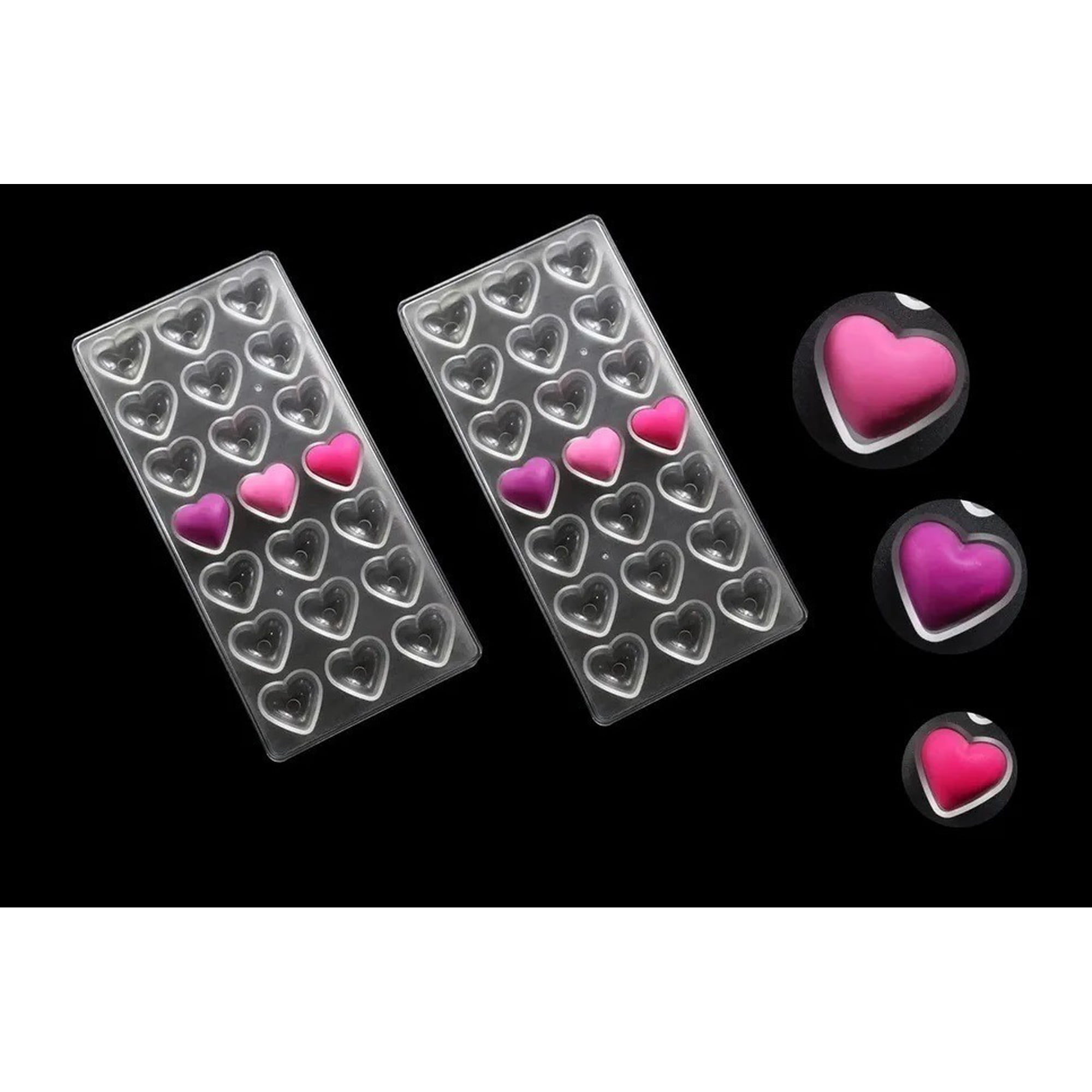 Genérico - Pack X2 Moldes Chocolate Molde De Chocolate Molde De Corazón