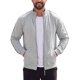 thumbnail image 1 of Sudadera Deportiva de Gimnasio para Hombre con Cuello Alto, Cremallera, Manga Larga y Color Sólido en Gris Claro, 1 of 5