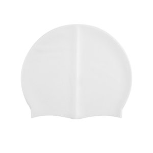 Ioensy - Gorro De Natación De Color Puro, Gorro De Natación De Silicona Para Deportes Acuáticos, Navegación, Pelo Largo, Blanco