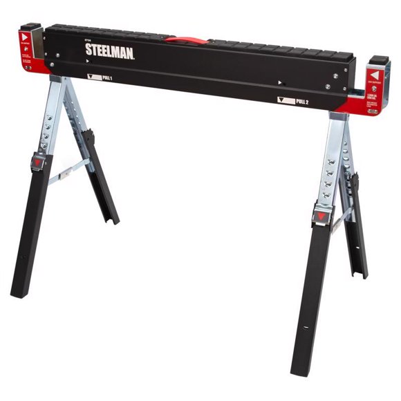 Sawhorse Steelman plegable con capacidad ajustable de 1300 libras