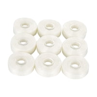 Magideal - Núcleo De Repuesto De Hilo De Alambre Plano De 9 Piezas, Recambio De Hilo Construido En Carrete De Hilo De 50 M Blanco