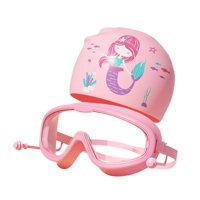 Ioensy - Gorro De Natación Para Niños, Gafas De Natación Para Snorkel, Piscina, Equipo De Buceo, Color Rosa