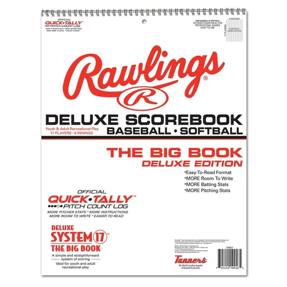 Scorebook Rawlings SYSTEM-17 Deluxe de béisbol/sóftbol 11x14