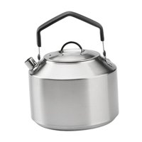 Ioensy - Hervidor De Agua Para Acampar, Tetera, Cafetera, Tetera Para Picnic, Agua Hirviendo, Mochila, Color Plateado, 1,5 L