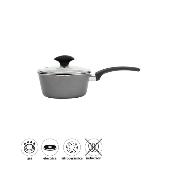 Cacerola Con Tapa 1L 16 Cm Every Day Aluminio Reciclado Gris 1 Piezas