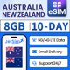 thumbnail image 1 of eSIM JETSIM Australia y Nueva Zelanda 8 GB de datos por 10 días, 1 of 6