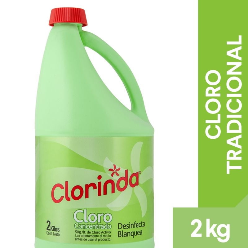 Cloro Líquido Tradicional Botella 2 Kg Clorinda