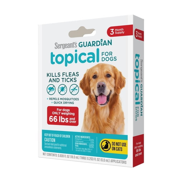 Sergeant's Pulgas y Garrapatas +30 kg – Suministro de 3 Meses