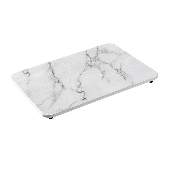 Estera Para Secar Platos, Alfombrilla Grande Para Bandeja De Fregadero De Secado Instantáneo Para Baño, Encimera De Cocina, Color Blanco