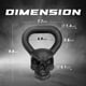 thumbnail image 3 of Kettlebell Yes4All Skull Demon de hierro fundido con recubrimiento en polvo de 11.3 kg, 3 of 6
