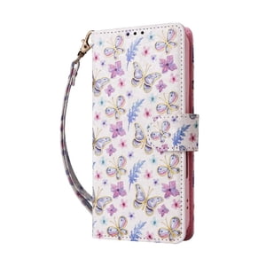 Foxdock Funda Tipo Cartera Floral Para Samsung Galaxy S20 Fe 5G ,Funda Con Tapa De Cuero Pu, Protección Antigolpes Con Ranuras Para Tarjetas Y Soporte