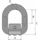 thumbnail image 2 of Cancamo Soldable D-ring Gr80 2.000kg (1 Unidad) Rojo, 2 of 3