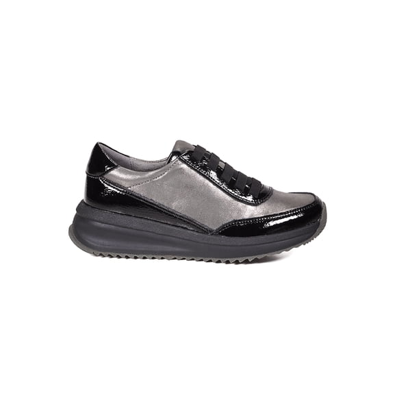 Zapatilla Cuero Aniella Negro