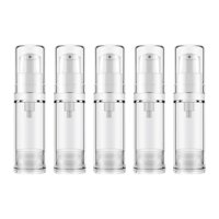 Magideal - Botellas De La Bomba De 5 Piezas Contenedores Dispensador De Botellas De Loción De Vacío Transparente Botellas De Tamaño De Viaje Para Artículos De , 5 Ml