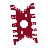 Magideal - Calibrador De Cola De Milano, Calibre De Tarjeta, Aluminio, Multifuncional, Ligero, De Alta Precisión, Para Carpintería, Enrutador, , Regla De M Rojo