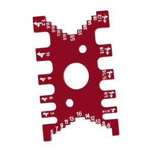 Magideal - Calibrador De Cola De Milano, Calibre De Tarjeta, Aluminio, Multifuncional, Ligero, De Alta Precisión, Para Carpintería, Enrutador, , Regla De M Rojo