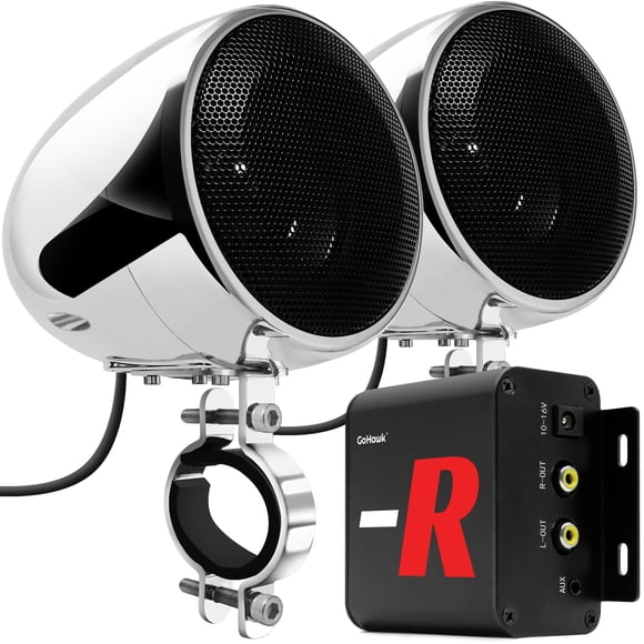 GoHawk Parlantes Bluetooth de 4 pulgadas impermeables para motocicleta con radio y sistema de audio