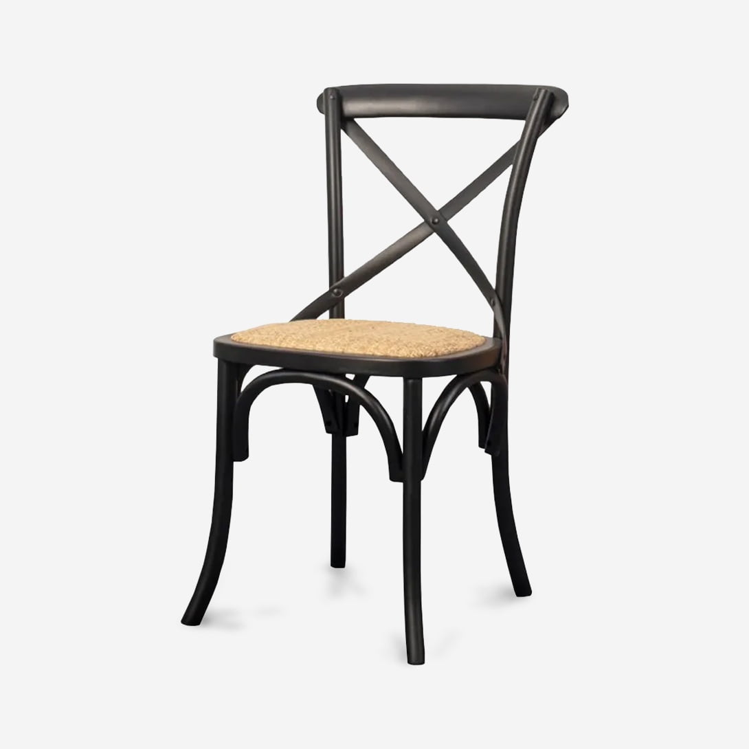 Javimate - Silla De Comedor Crossback Madera Negro