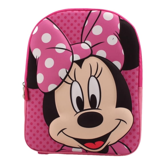Mochila infantil 3d face minnie