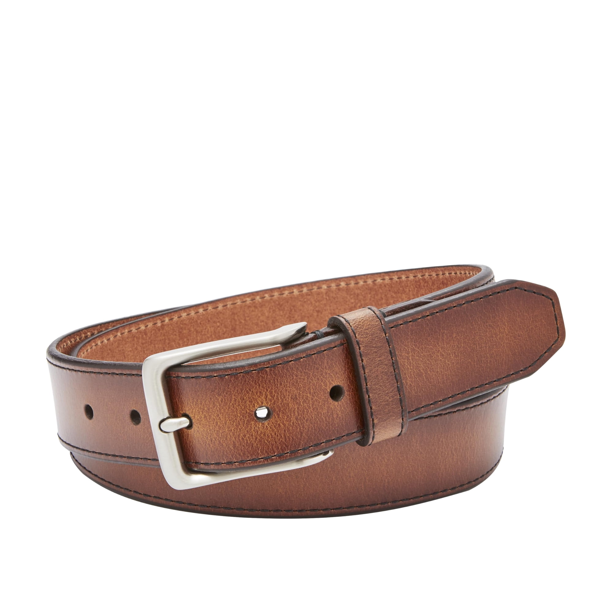 Cinturón De Piel Fossil Griffin Casual Jean 38 Talla Cognac 35 Mm