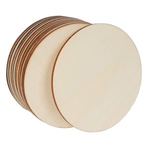 Magideal - 10 Piezas De Madera Sin Terminar Rebanadas De Madera Sin Terminar Decoración Del Hogar Piezas En Blanco Etiquetas De Madera Rebanadas, Para Adornos Ar Círculo