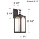 thumbnail image 4 of Juego de 2 lámparas de pared Possini Euro Design 52 cm bronce, 4 of 9