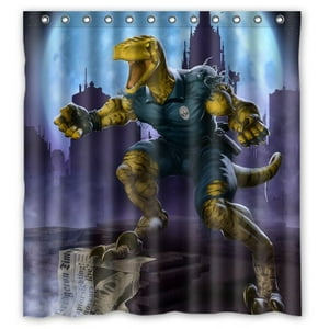 Pinghai - Cortina De Ducha De Dinosaurios De Jurassic World, Juego De Cortina De Baño Con Ganchos, Tamaño 66 X 72 Pulgadas
