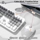 thumbnail image 4 of Teclado y ratón inalámbricos MOFII gris cremoso blanco retro, 4 of 9