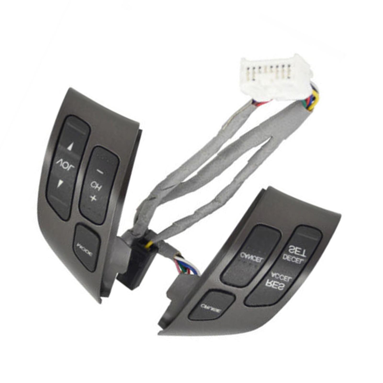 Magideal - Botón De Interruptor De Audio Para Volante, Duradero, Portátil, Prácticos Accesorios De Repuesto, Fácil De Instalar, Profesional Para 2003-2007