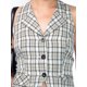 thumbnail image 3 of Jess por Meiko Top de Chaleco sin Mangas con Cuello en V y Cuello de Pico a Cuadros para Mujer Beige L, 3 of 6