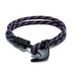 thumbnail image 1 of Pulsera hombre cuerda nautica y ancla acero azul, 1 of 5